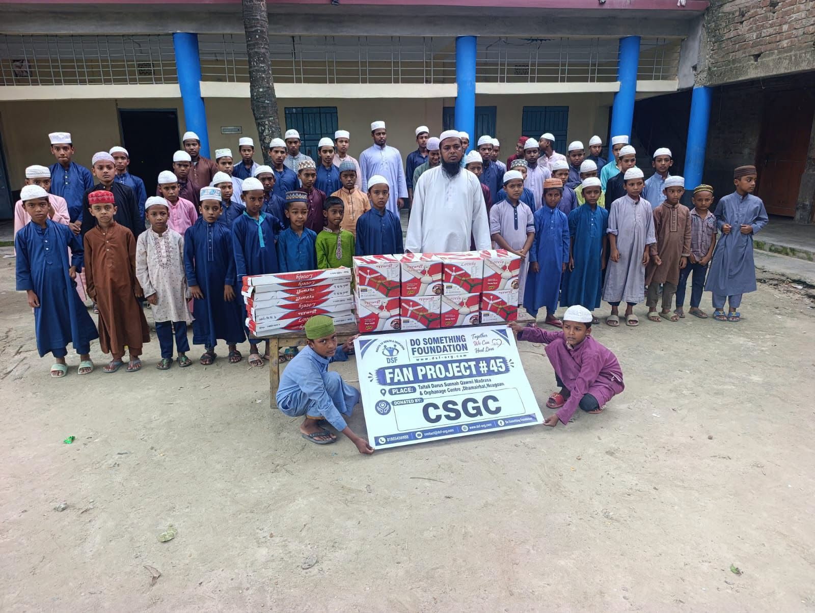 8 Fans Provided to a Madrasa in Rural Naogaon