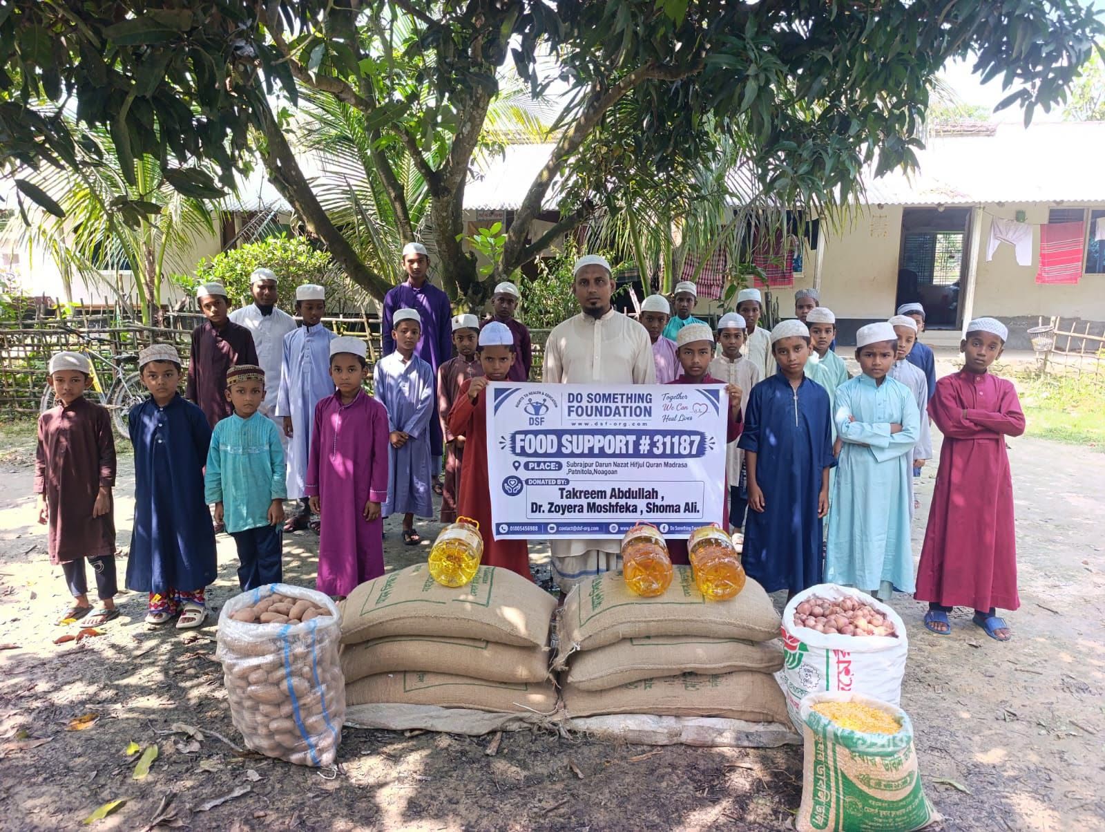 DSF Provides One Month of Food Support to a Remote Madrasa in Naogaon